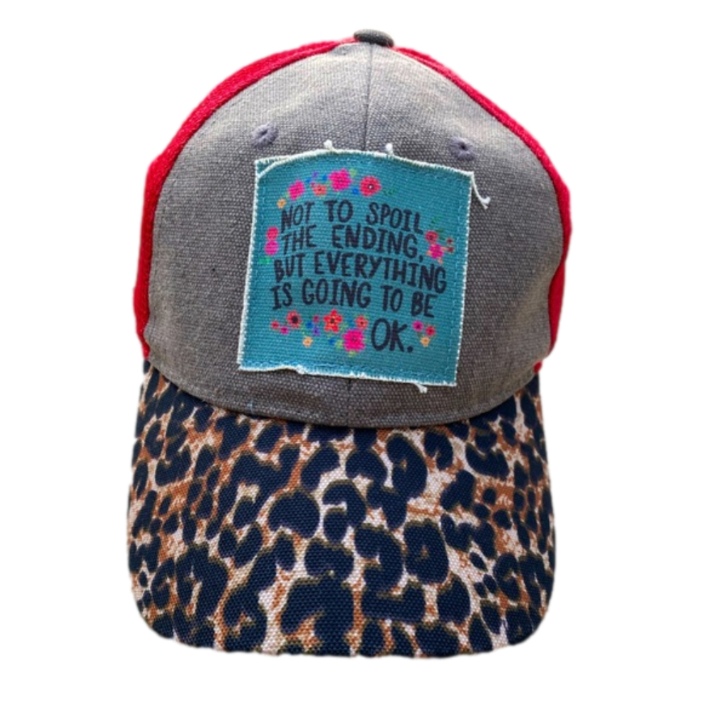 NATURAL LIFE Grey, Red & Leopard Print Baseball Cap